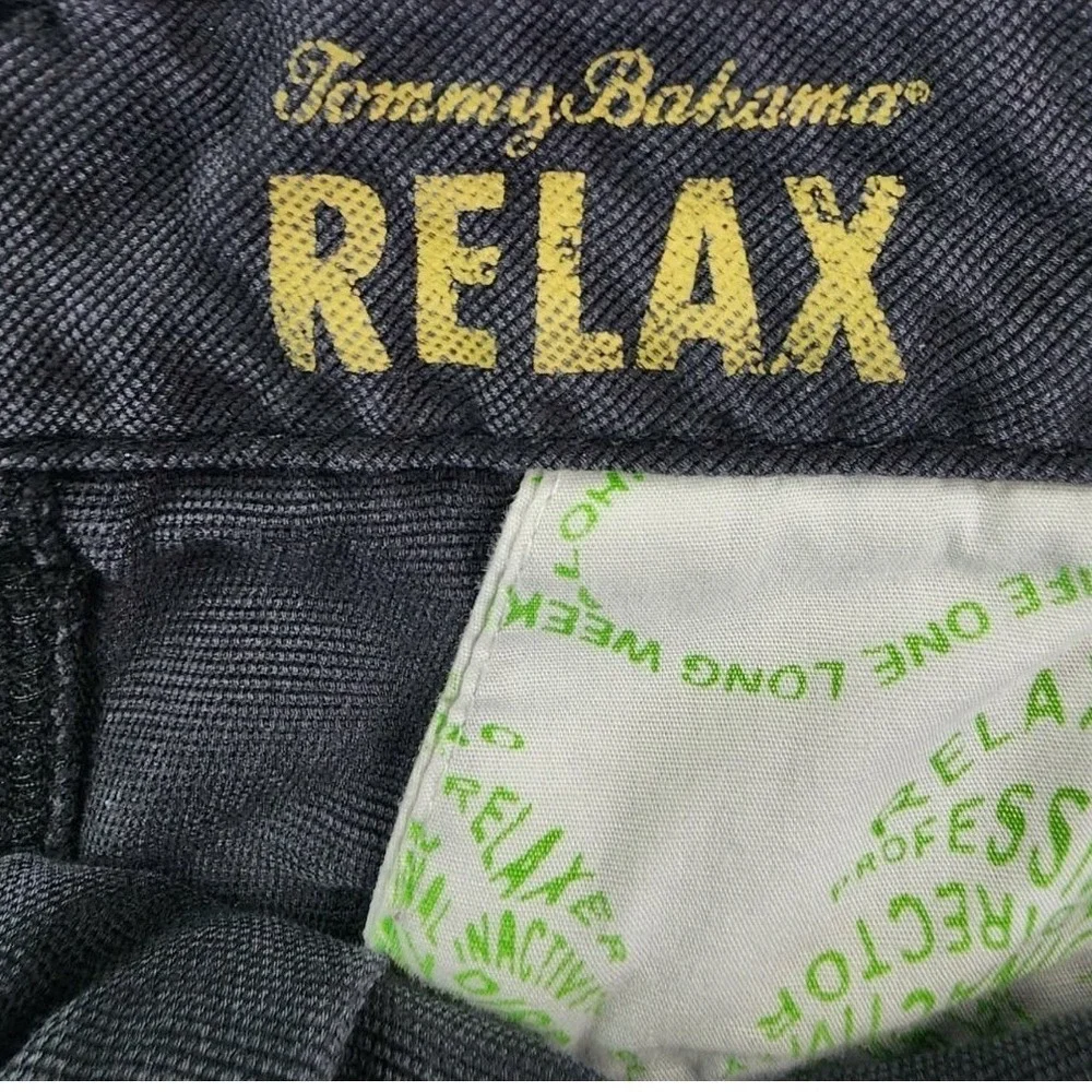 Tommy Bahama Relax Cargo Short Black Men 42 Tencel Cotton Casual Island Tropical